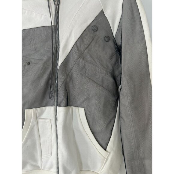 QBISM Quentin Nghiem Vintage Denim Patchwork Zip Up Hoodie Sz M NEW - Picture 3 of 10